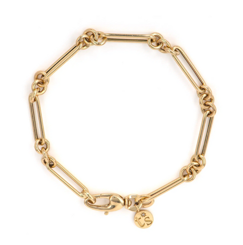 ALTERNATING PAPERCLIP CHAIN BRACELET
